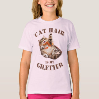 Katt hår är min glitter t shirt