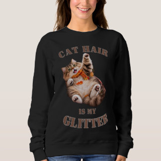 Katt hår är min glitter t shirt