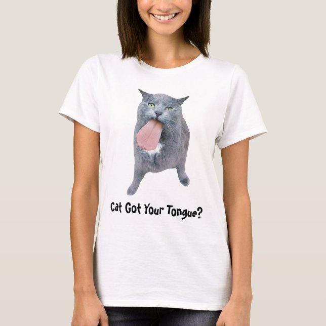 Katt Har Tunga? T-Shirt (Framsida)