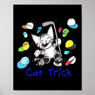Katt Hat Trick Ishockey Mål Scora Kittel Katt Poster