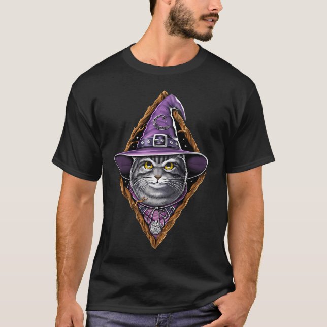 Katt Häxa T Shirt (Framsida)