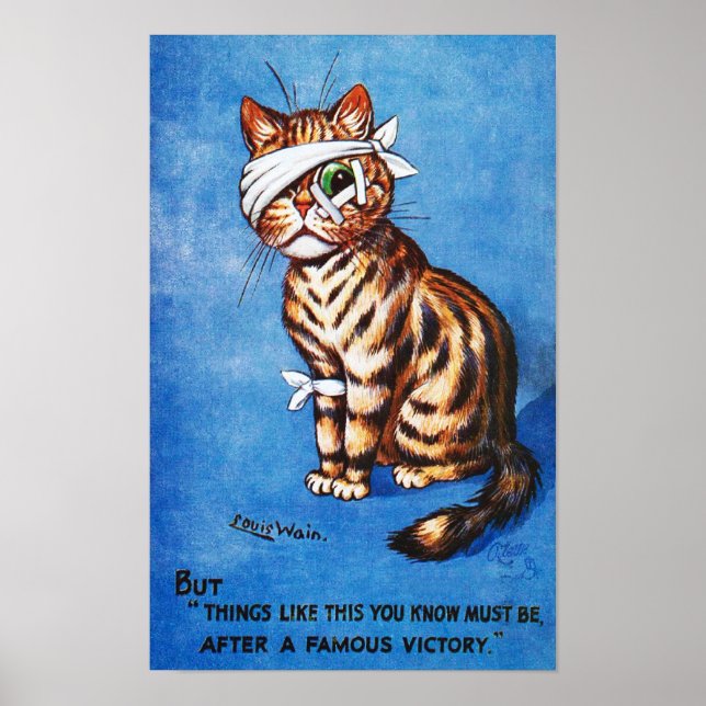 Katt Hedervärd Skada, Louis Wain Poster (Framsidan)
