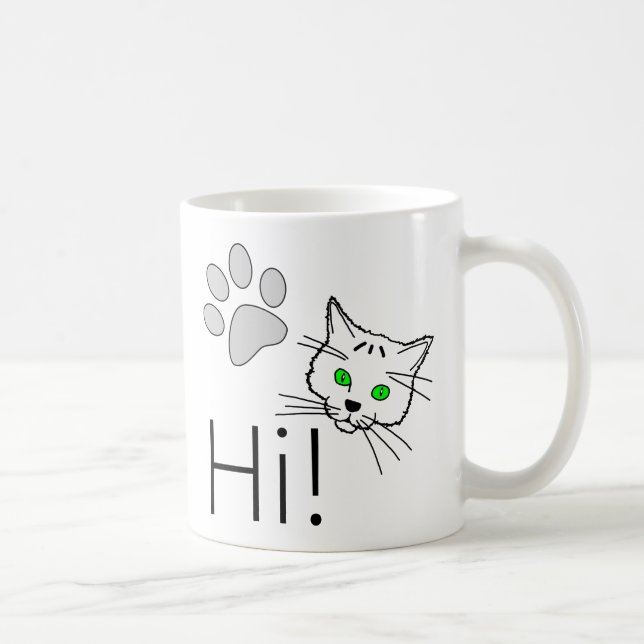 Katt - Hej! Kaffemugg (Höger)