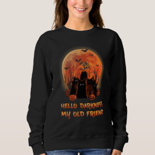 Katt Hej Mörker min gamla vän, svart katt T Shirt