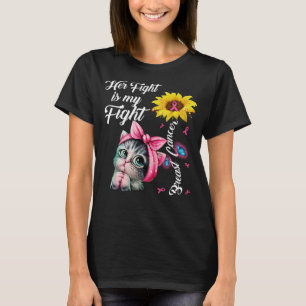 Katt hennes kamp är min medvetenhet om bröstcancer t shirt