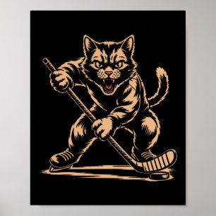 Katt Hockeyspelare Is Sport Lag  Poster