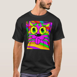 Katt humoral konst meow kattunge porträtt gullig k t shirt