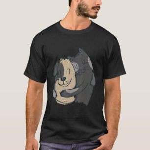 katt hund kram husdjur   butik motiv grafisk desig t shirt