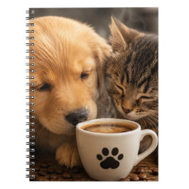 Katt Hund och Kaffe Anteckningsbok