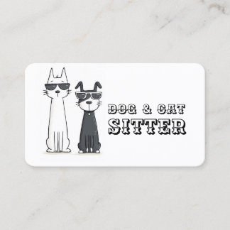 Katt & hund sitter visitkort