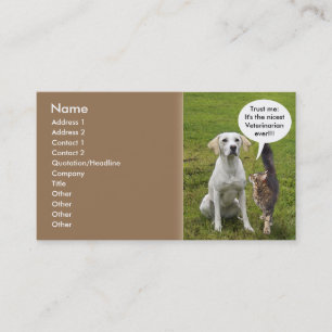 Katt & hund visitkort
