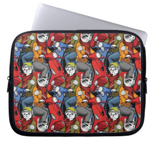 Katt- & hundsparkcykelmönster laptop fodral