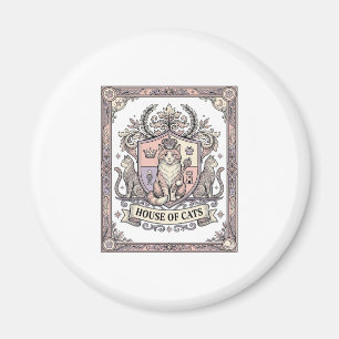 Katt Hus Katt Heraldik Vapen Sköld Vintage Magnet