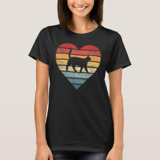 Katt Husdjursägare Kitty Hjärta Silhuett T Shirt