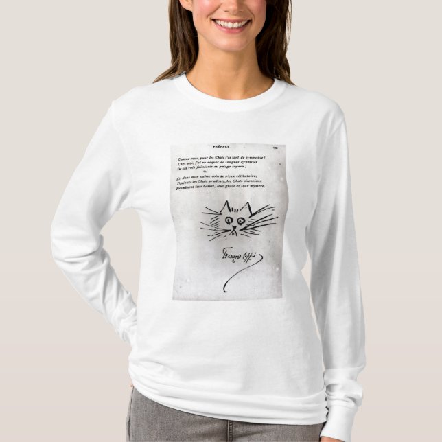Katt huvud t-shirt (Framsida)