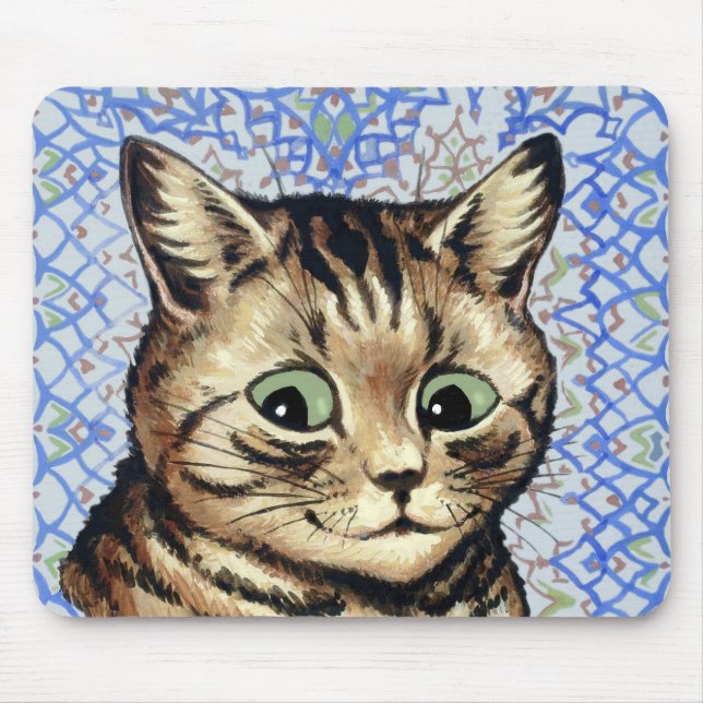 Katt huvud teckning av Louis Wain  Musmatta (Framsidan)