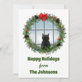 Katt i andedräkt julkort