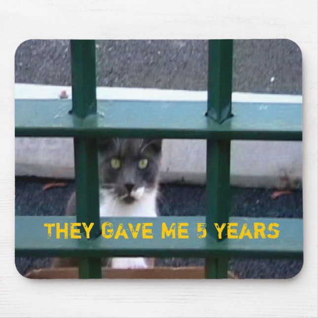 Katt i arresten Mousepad Musmatta (Framsidan)