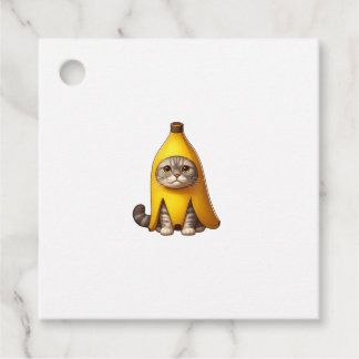 Katt i Banana Costume Gåvor Etiketter