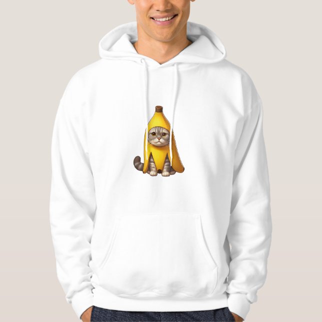 Katt i Banana Costume Hoodie (Framsida)