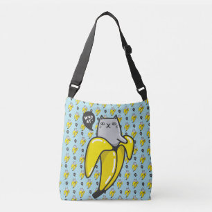 Katt i bananer axelväska