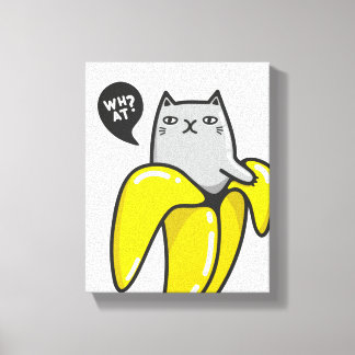 Katt i bananer canvastryck