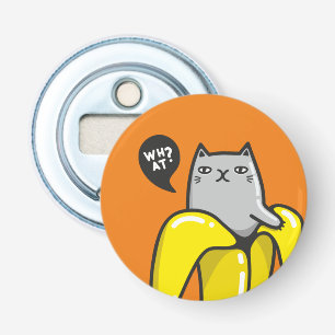 Katt i bananer flasköppnare