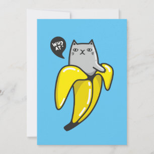 Katt i bananer inbjudningar
