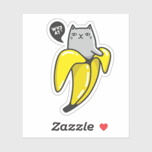 Katt i bananer klistermärken