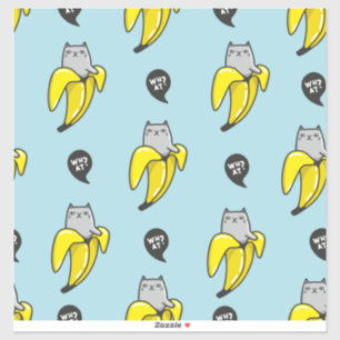 Katt i bananer klistermärken