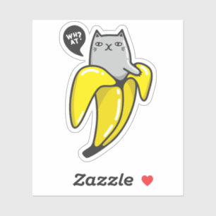 Katt i bananer klistermärken