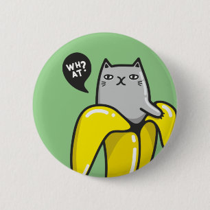 Katt i bananer knapp
