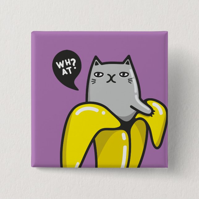 Katt i bananer knapp (Framsida)