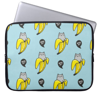 Katt i bananer laptop fodral