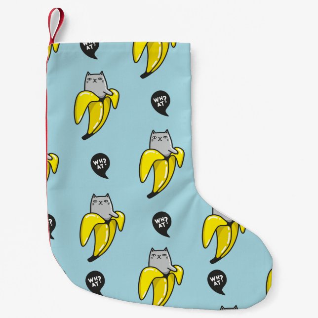 Katt i bananer liten julstrumpa (Framsidan)