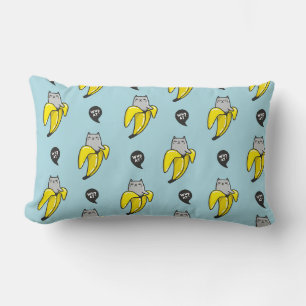 Katt i bananer lumbarkudde