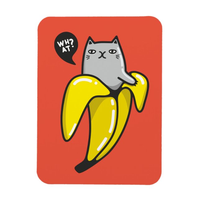 Katt i bananer magnet (Vertikal)