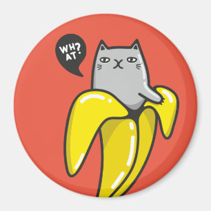 Katt i bananer magnet