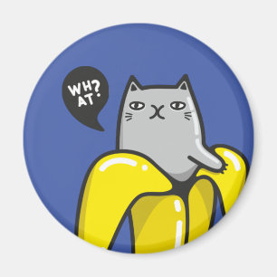 Katt i bananer magnet