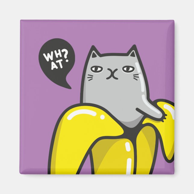 Katt i bananer magnet (Framsidan)