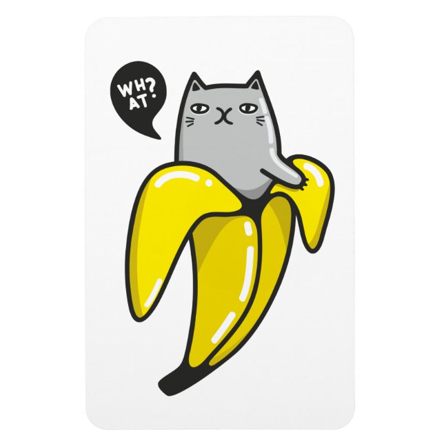 Katt i bananer magnet (Vertikal)