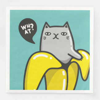 Katt i bananer pappersservett