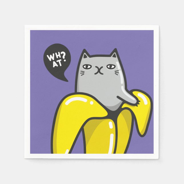 Katt i bananer pappersservett (Framsidan)