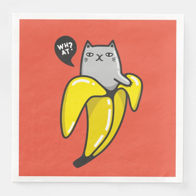 Katt i bananer pappersservett (Framsida)