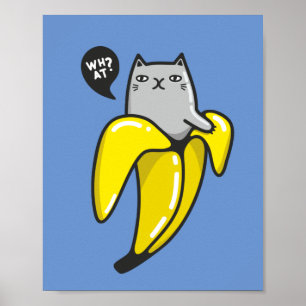 Katt i bananer poster