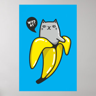 Katt i bananer poster
