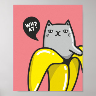 Katt i bananer poster