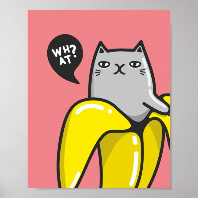 Katt i bananer poster (Framsidan)