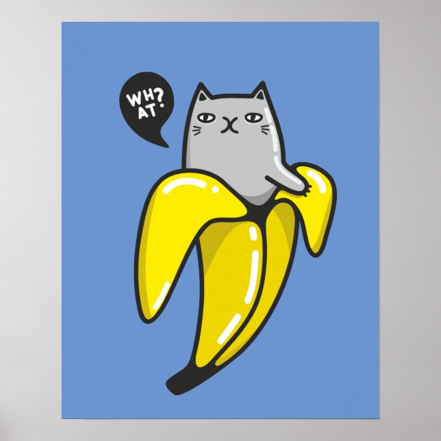 Katt i bananer poster (Framsidan)