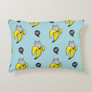 Katt i bananer prydnadskudde